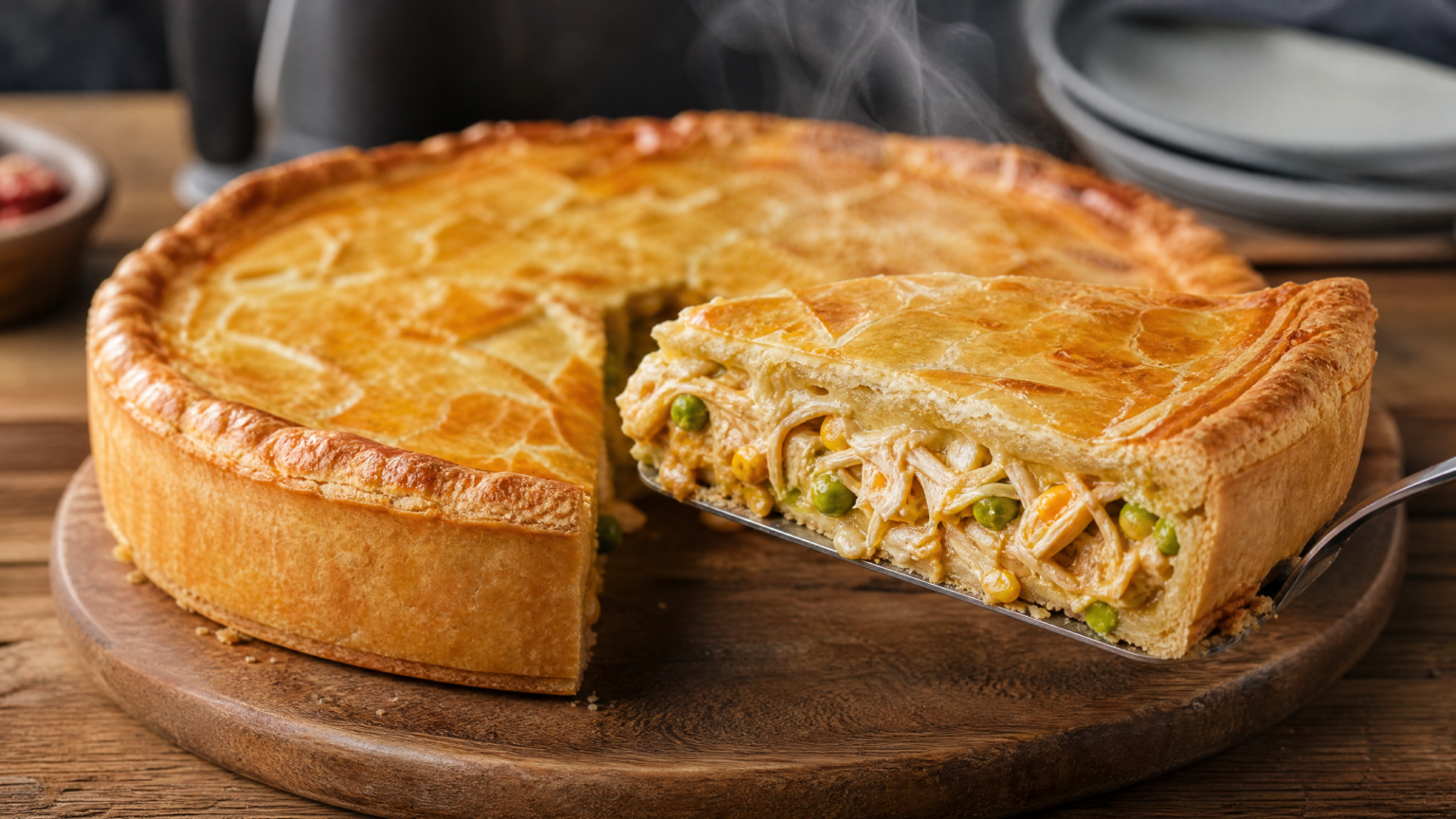 empadão de frango cremoso