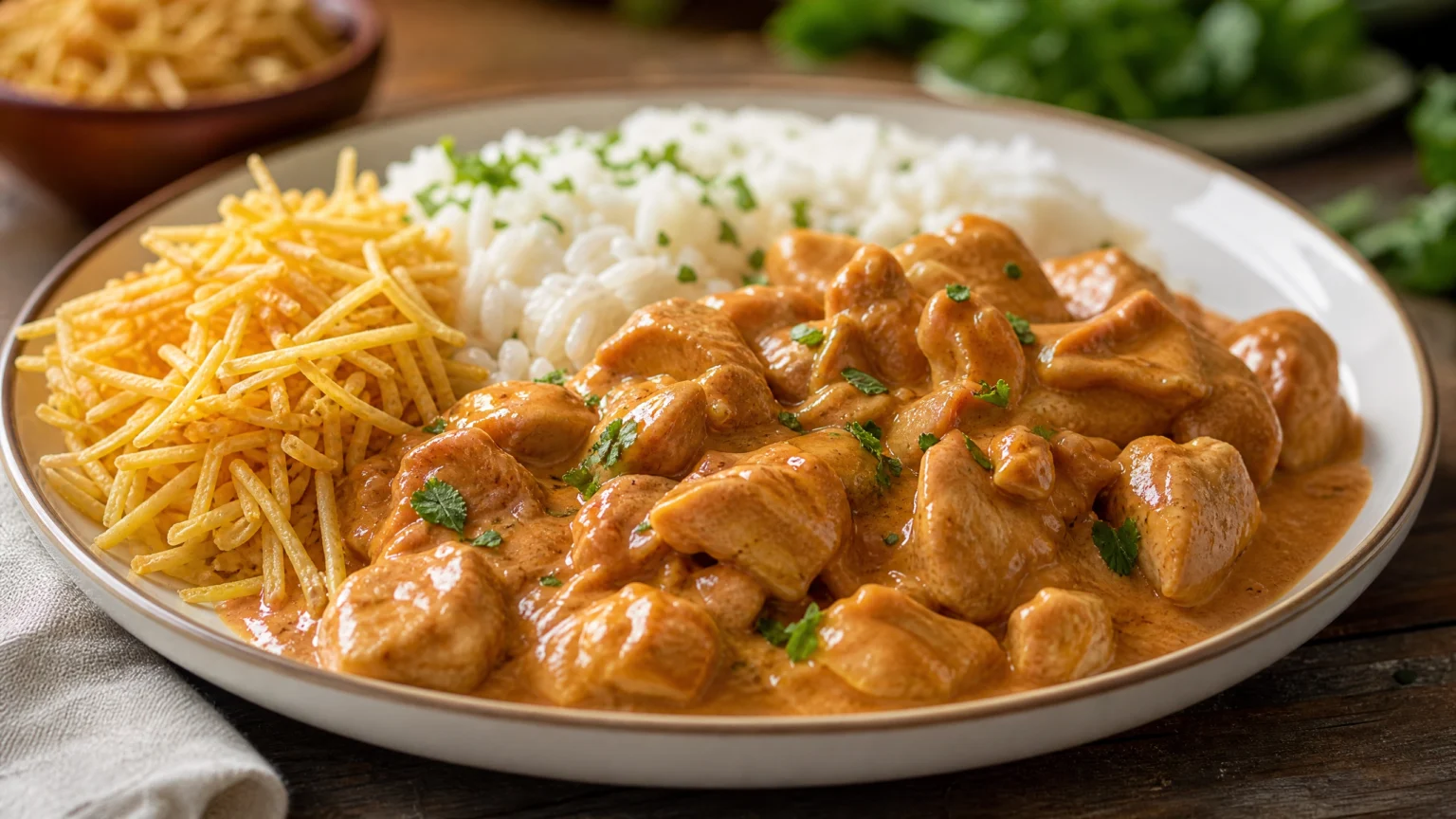 strogonoff de frango cremoso