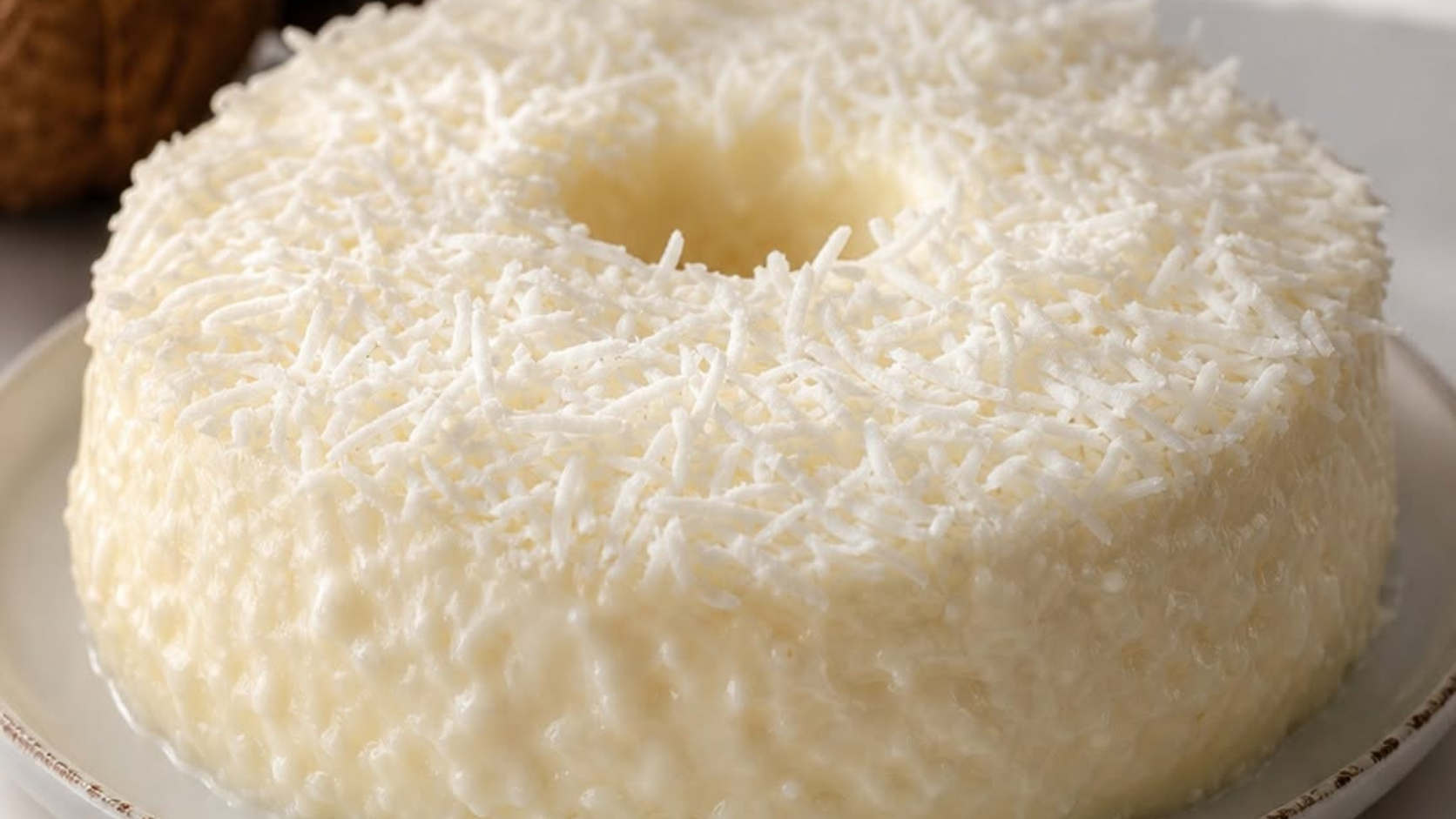 pudim de coco cremoso